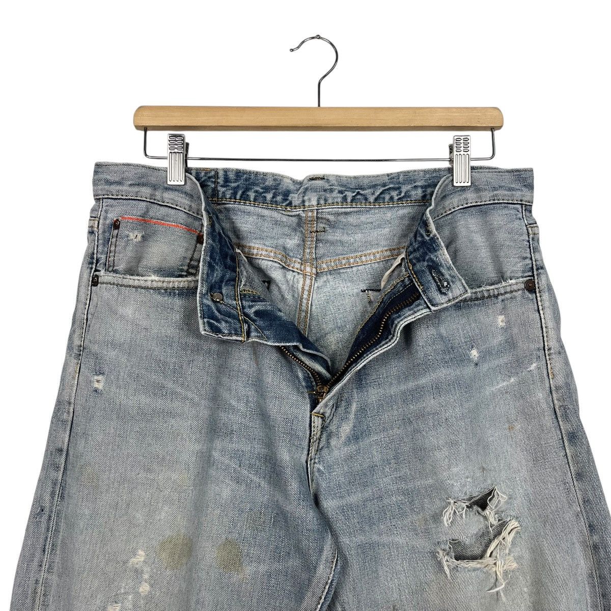 Edwin Vintage Edwin Japan Distressed Redline Denim Jeans Size US 32 / EU 48 - 16 Thumbnail