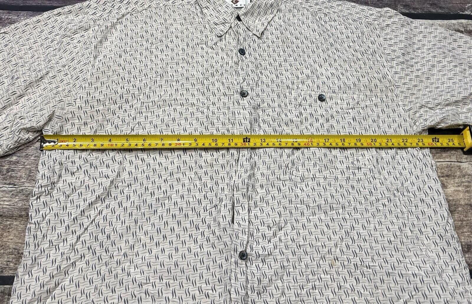 Other 90s Chiamare Shirt Mens Large Silk Geometric Short Sleeve Size US L / EU 52-54 / 3 - 11 Thumbnail