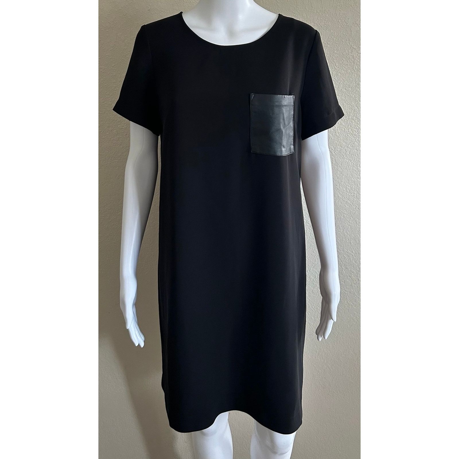 J.Crew J. Crew | Faux Leather Pocket Tee T-Shirt Dress | Small Size S / US 4 / IT 40 - 1 Thumbnail
