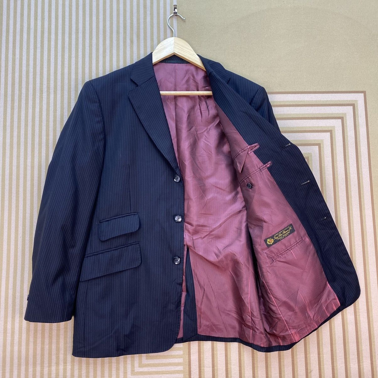 Loro Piana 🫶Vintage loro Piana Stripe Down Blazer Jacket Size US M / EU 48-50 / 2 - 3 Thumbnail