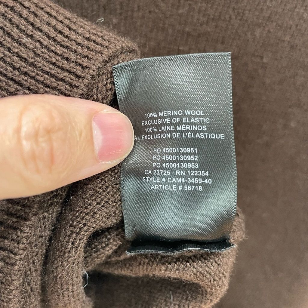 Aritzia Wilfred Cyprie Dark Brown 100% Merino Mock Neck Sweater S Size S / US 4 / IT 40 - 6 Thumbnail