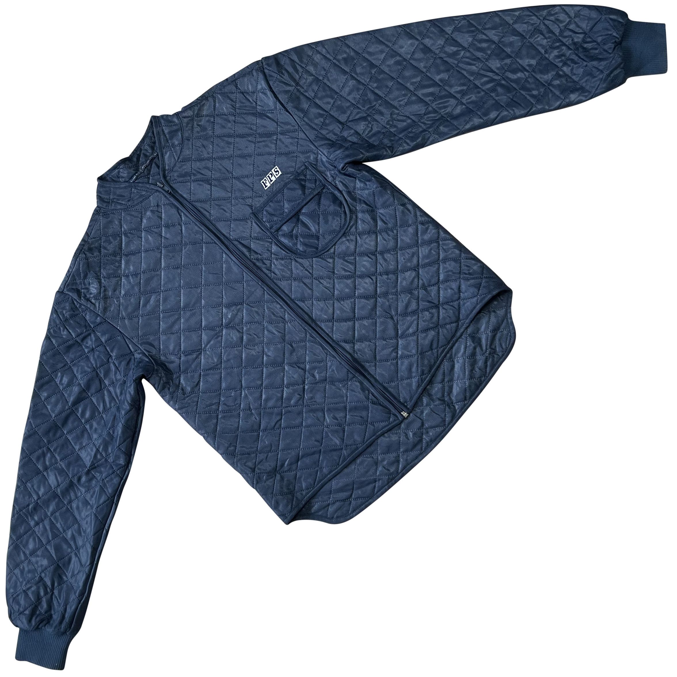 image of Vintage Fps (Germany) Quilted Workwear Jacket Navy Blue, Men's (Size Small)