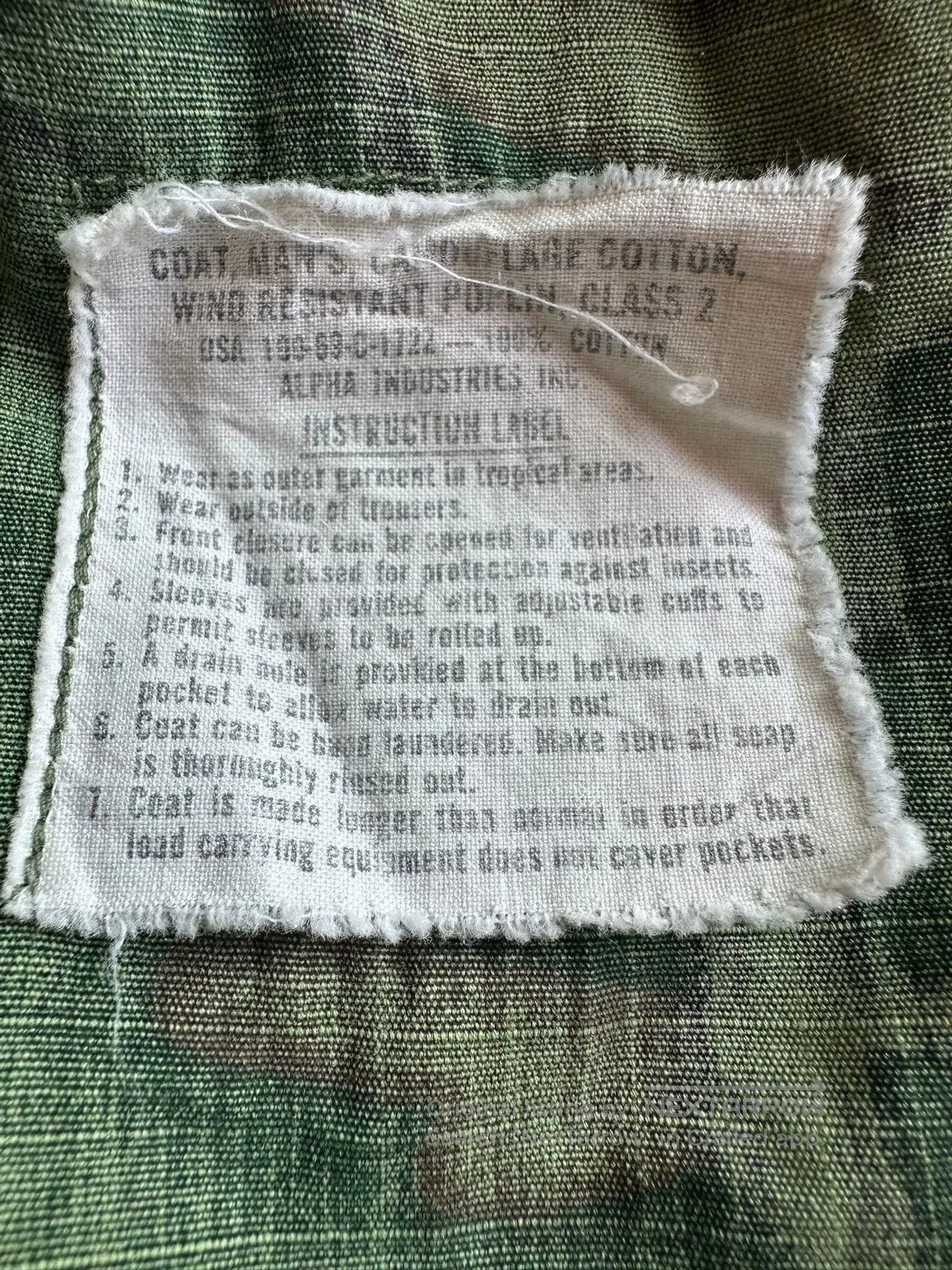 Vintage USMC ERDL TCU Jacket 1969. Size US L / EU 52-54 / 3 - 5 Thumbnail
