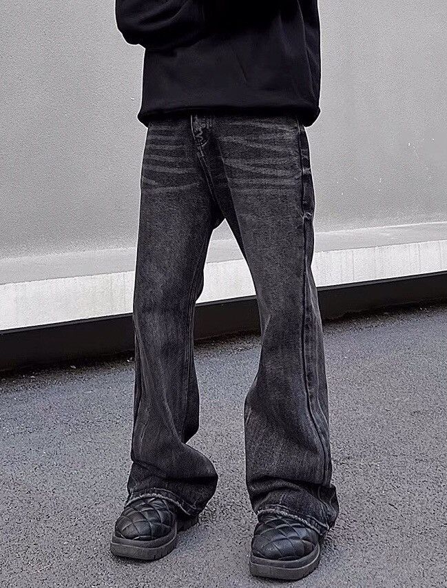 Japanese Brand × Vintage Fashion grunge distressed washed flared jeans pants Size US 30 / EU 46 - 4 Thumbnail