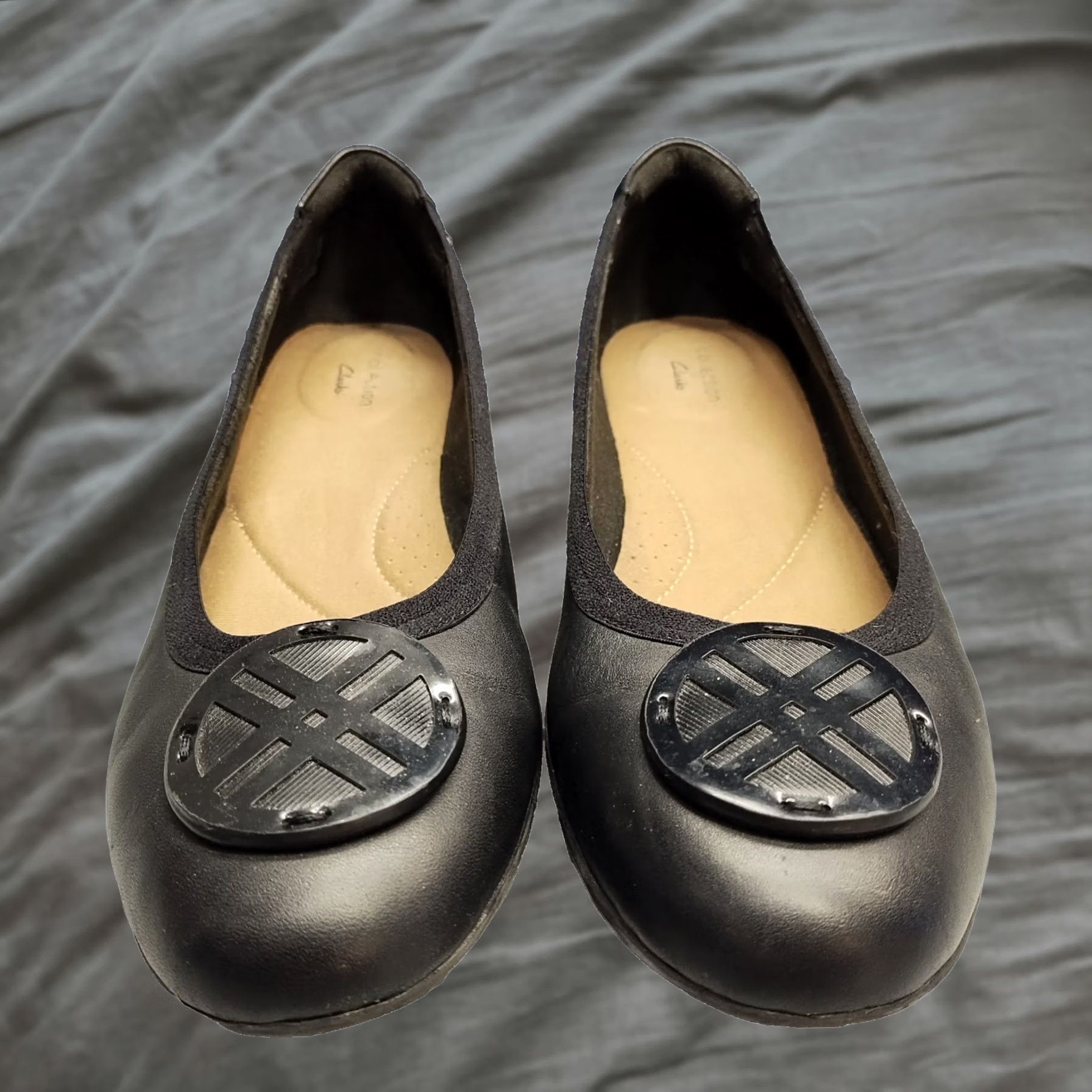 Clarks Clarks Gracelin Lola Ballet Flat Womens Size 9.5M Black Ultimate Comfort Slip On Size US 10 / IT 40 - 1 Thumbnail
