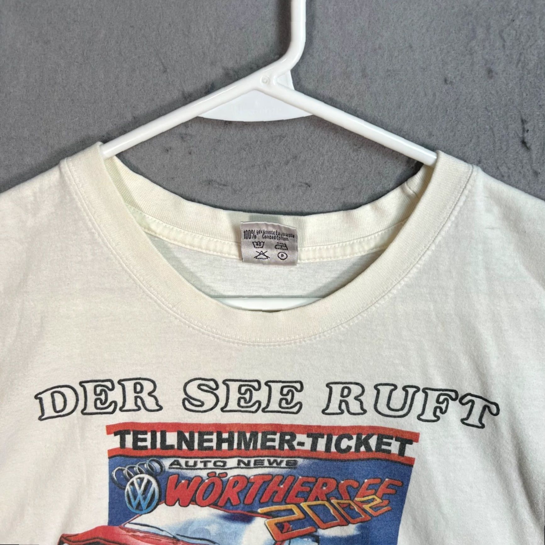 Vintage VINTAGE 2002 VW Wörthersee Auto Treffen Golf T-Shirt Adult XL White Mens Shirt Size US XL / EU 56 / 4 - 7 Thumbnail