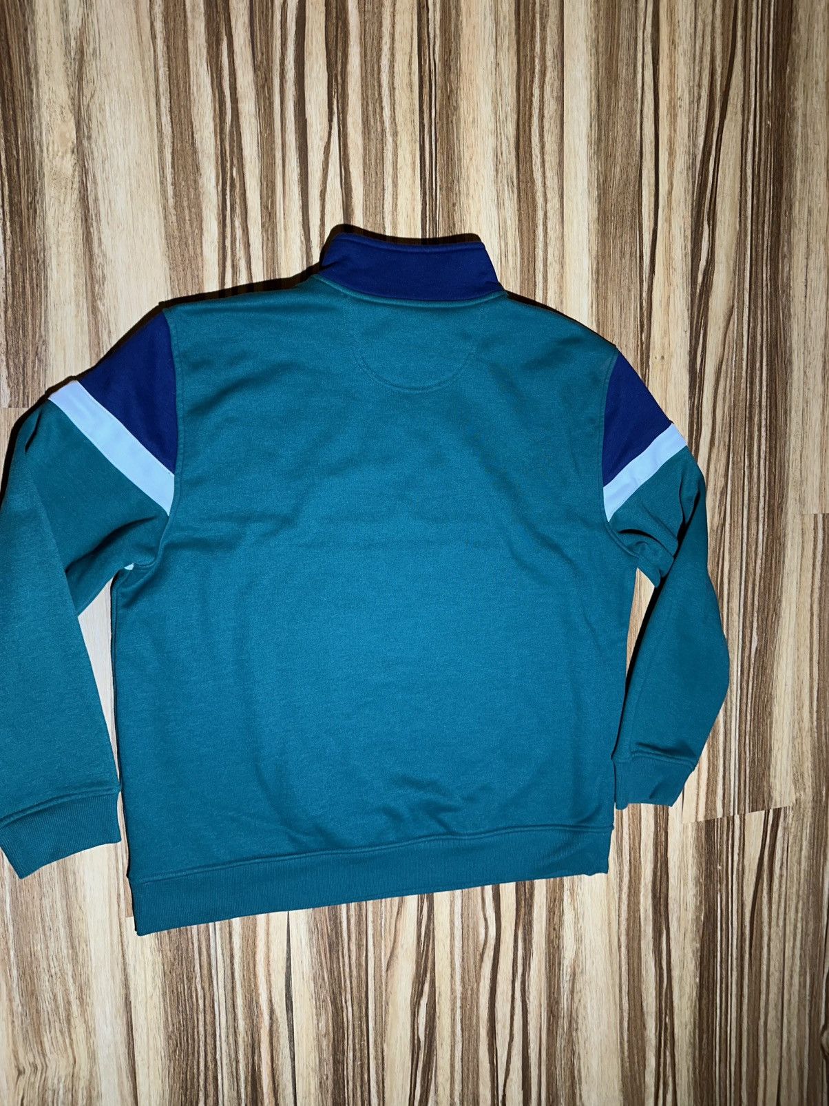 Izod Izod Men's Navy and Teal 1/4 Zip Up Sweater Size US XL / EU 56 / 4 - 7 Thumbnail