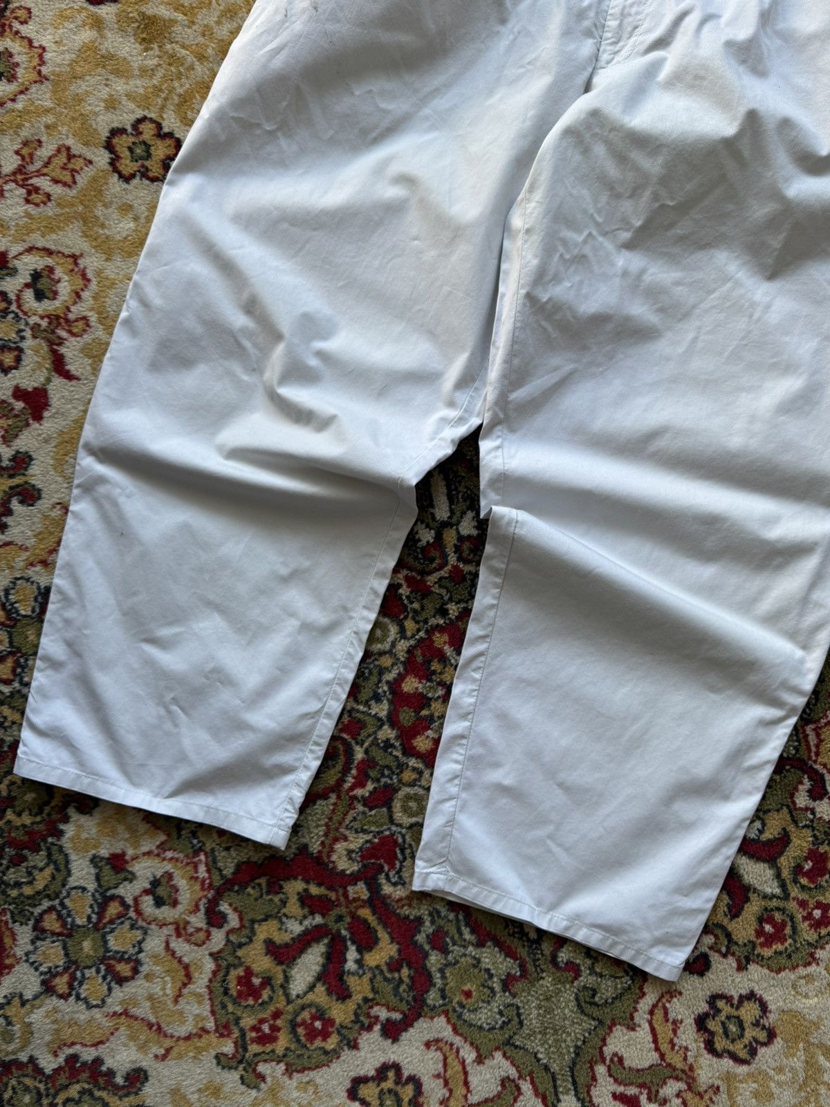 Vintage Vintage 90s Wide Leg Trousers Light Gray Relaxed Fit Size US 36 / EU 52 - 4 Thumbnail