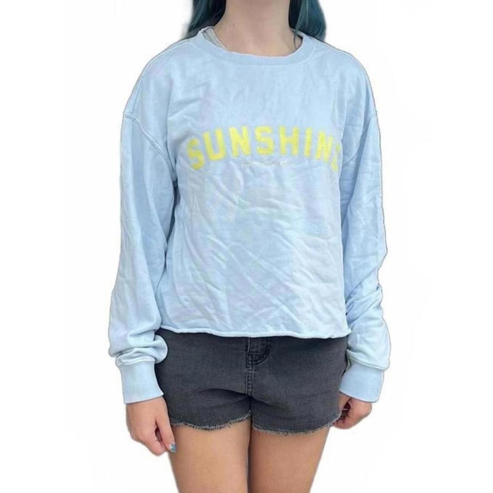 Spiritual Gangster Spiritual Gangster Cropped "Sunshine" Crewneck Sweatshirt Size S / US 4 / IT 40 - 1 Thumbnail