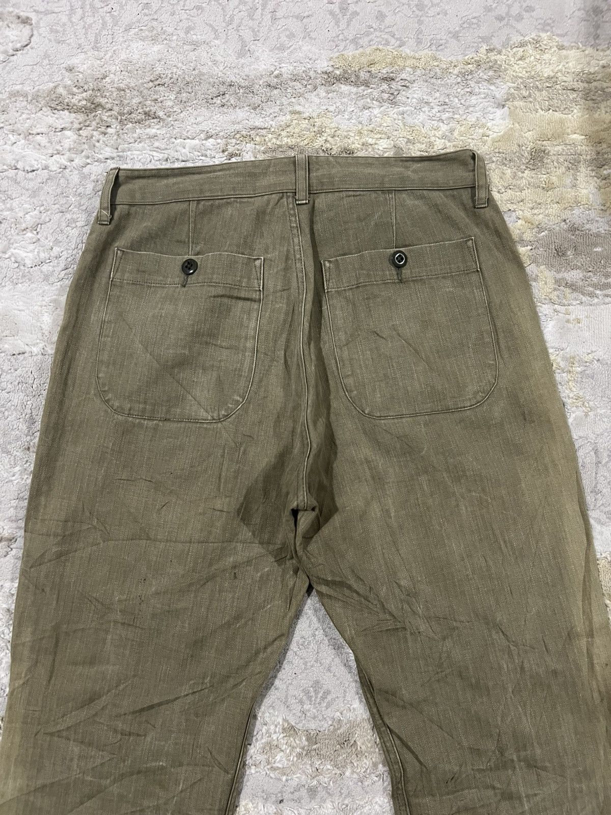 The Real McCoy's Vintage Military HBT Herringbone M-65 M-1951 Trousers Pants Size US 31 - 6 Thumbnail