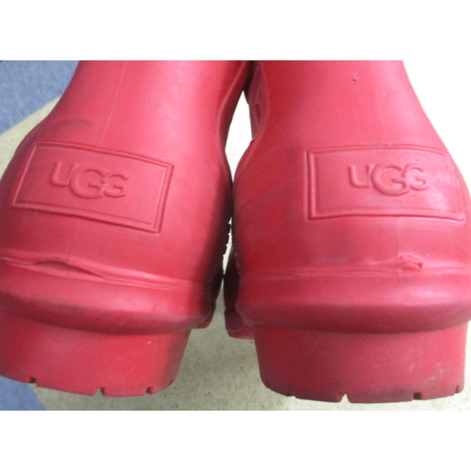 Ugg UGG Boots Womens Size 7 Red Rubber Rain Chelsea Pull On Ankle Booties Lug Sole Size US 7 / IT 37 - 3 Thumbnail