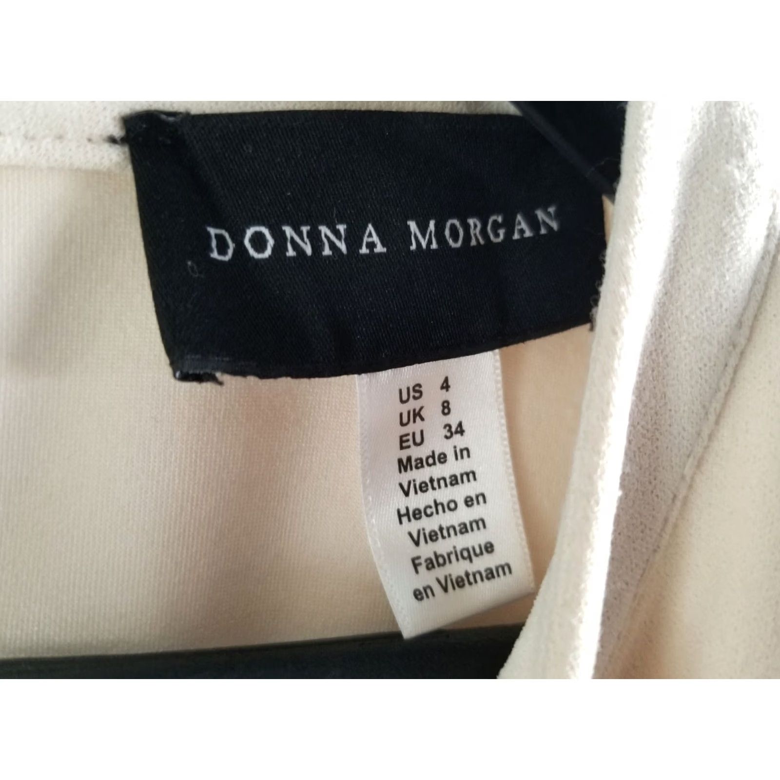 Donna Morgan Donna Morgan Sheath Dress Beige 4 Light Stretch Bell Sleeve Knee Length Regular Women Vintage No Size S / US 4 / IT 40 - 5 Thumbnail