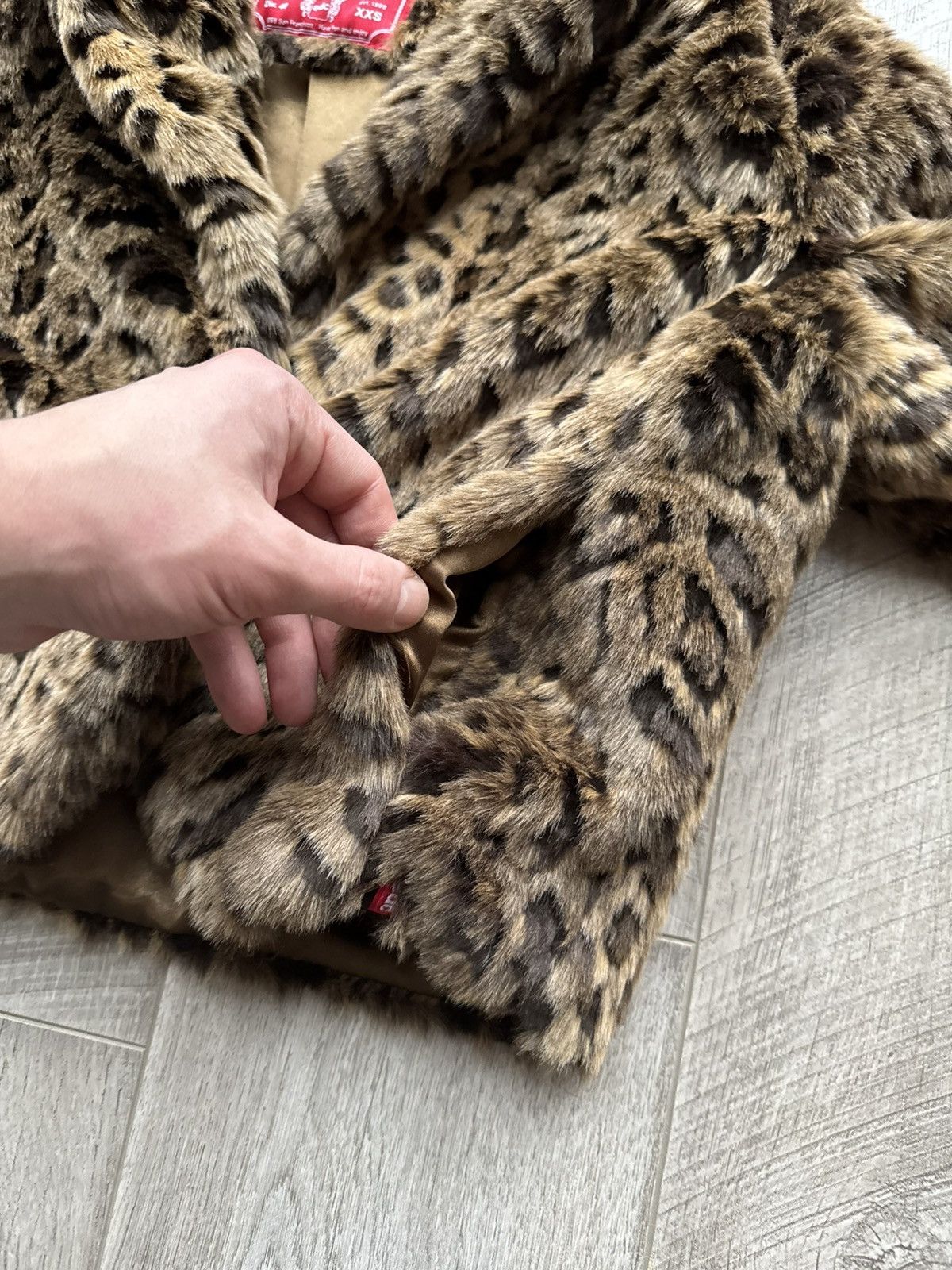If Six Was Nine VINTAGE EDC LEOPARD FRANCE Y2K HYSTERYC MOHAIR FUR COAT Size S / US 4 / IT 40 - 6 Thumbnail