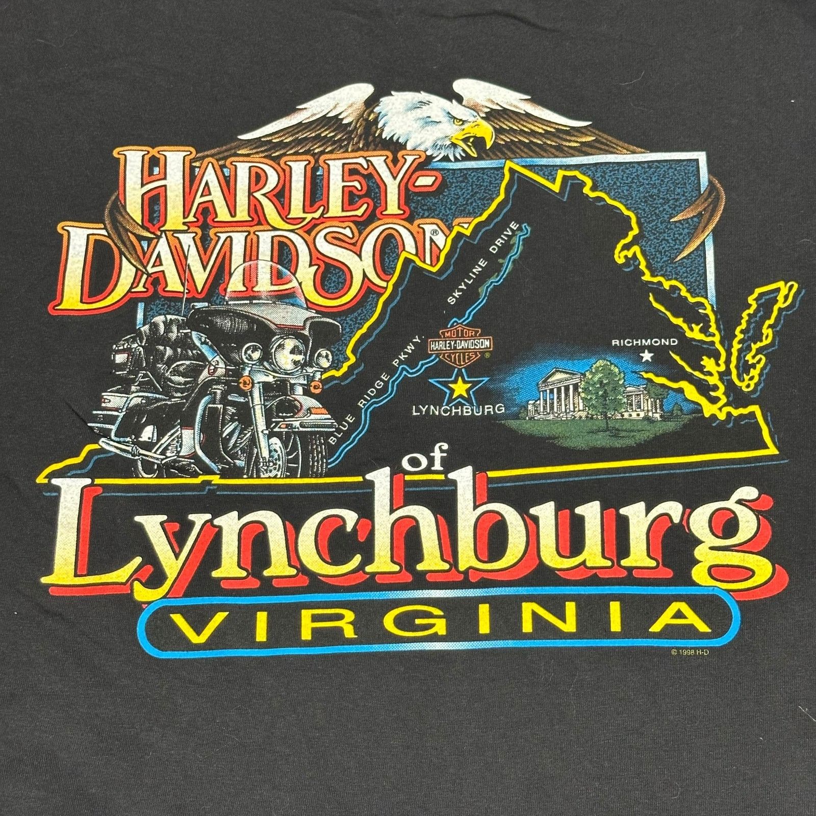 Harley Davidson × Vintage Vintage 90s Harley Davidson Bad to the Bone Skull Biker Tee Size US L / EU 52-54 / 3 - 4 Thumbnail