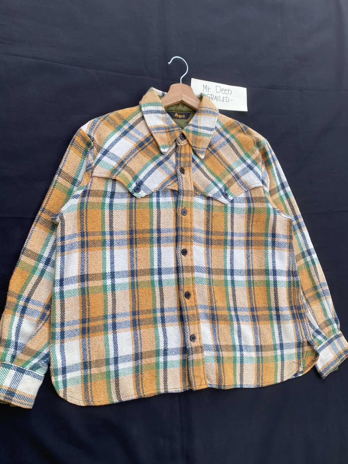 Bape × Vintage Rare Vintage BAPE Checkered Flannel Buttons Shirt Size US M / EU 48-50 / 2 - 4 Thumbnail