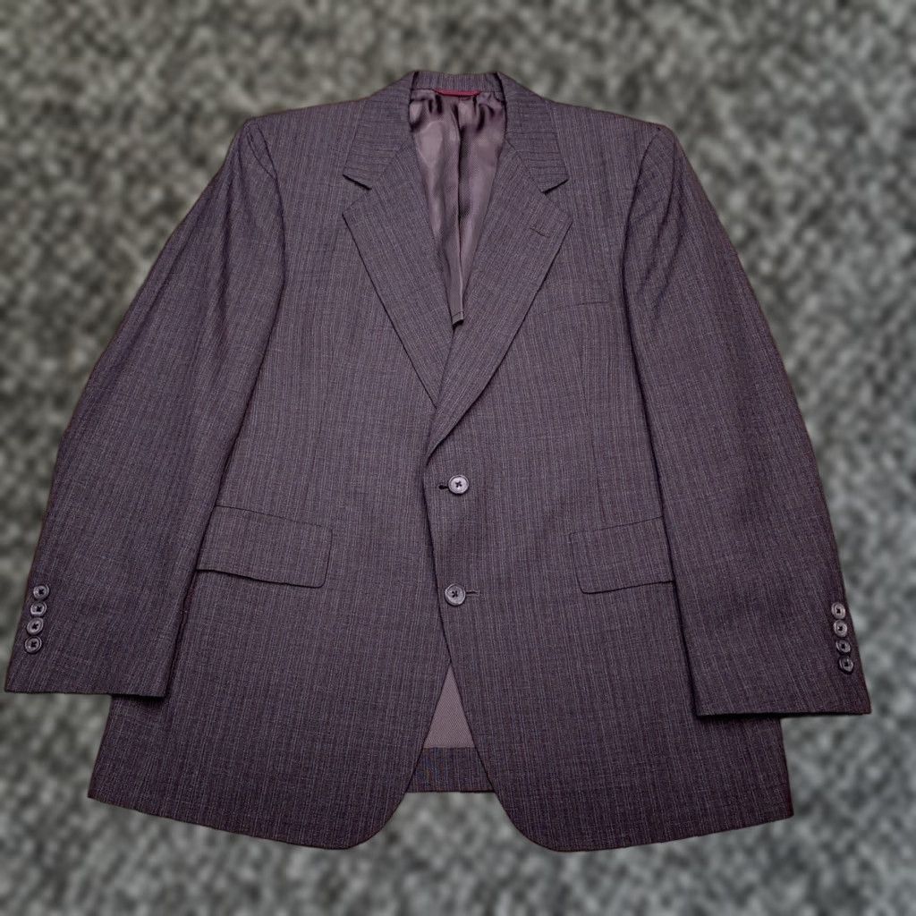Hart Schaffner Marx Hart Schaffner Marx Suit 40R Gray Striped Wool 2 Piece USA 2 Piece Mens Jacket Pants 40 Waist 35 Inseam Regular Modern Classic Vintage N/A Size 40R - 1 Thumbnail