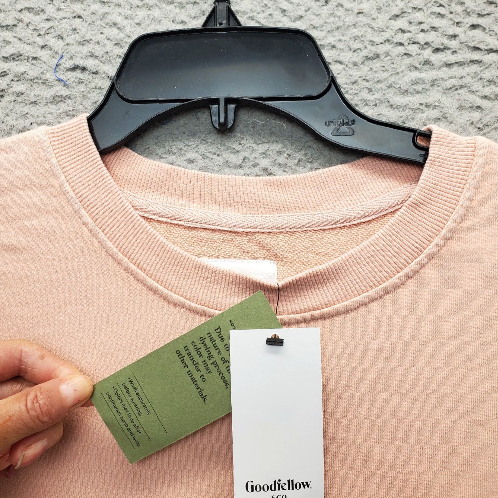 Vintage Goodfellow & Co Sweatshirt Womens XL Pink Crew Neck Pullover — Regular Fit, Fleece, Raglan Sleeve, 100% Cotton, NWT, Winter Casual Activewear Women Size XL / US 12-14 / IT 48-50 - 5 Thumbnail
