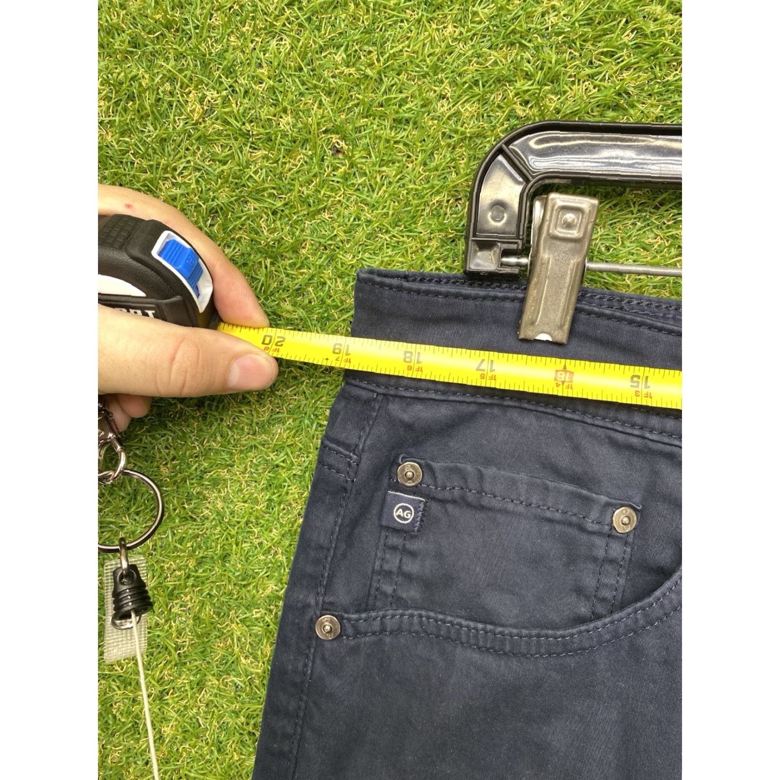 Vintage AG Adriano Goldschmied The Everett Pants Men 36x32 Slim Straight Blue Cotton Casual 90s City Logo Mens Size US 36 / EU 52 - 4 Thumbnail