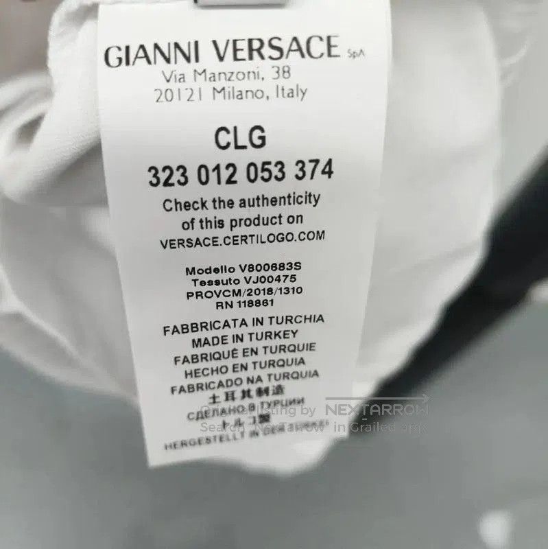 Versace Versace White Cotton Graphic T-Shirt for Men . Size US XL / EU 56 / 4 - 5 Thumbnail