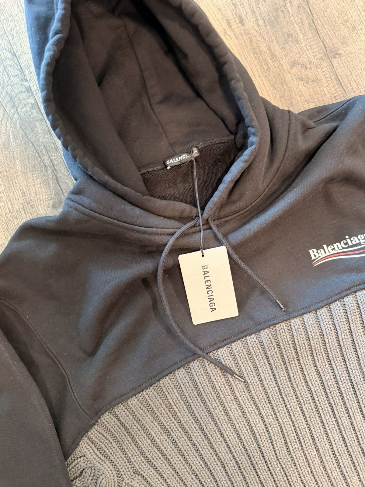 Balenciaga Balenciaga Political Campaign Hoodie Cable Knit Size US M / EU 48-50 / 2 - 5 Thumbnail