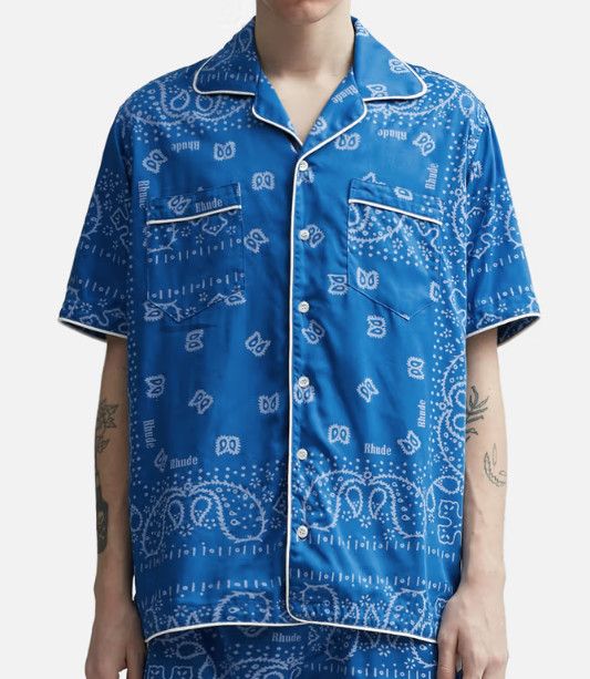 Rhude [NWT] [$650] Rhude Bandana Track Shirt Size M Size US M / EU 48-50 / 2 - 4 Thumbnail