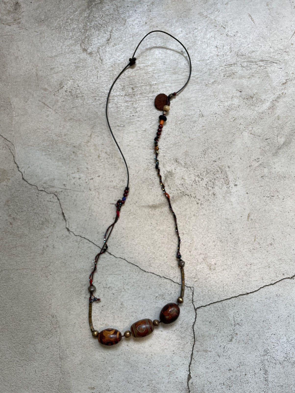 image of 45Rpm x Henry Beguelin Vintage Henry Cuir Necklace in Brown Leather, Women's