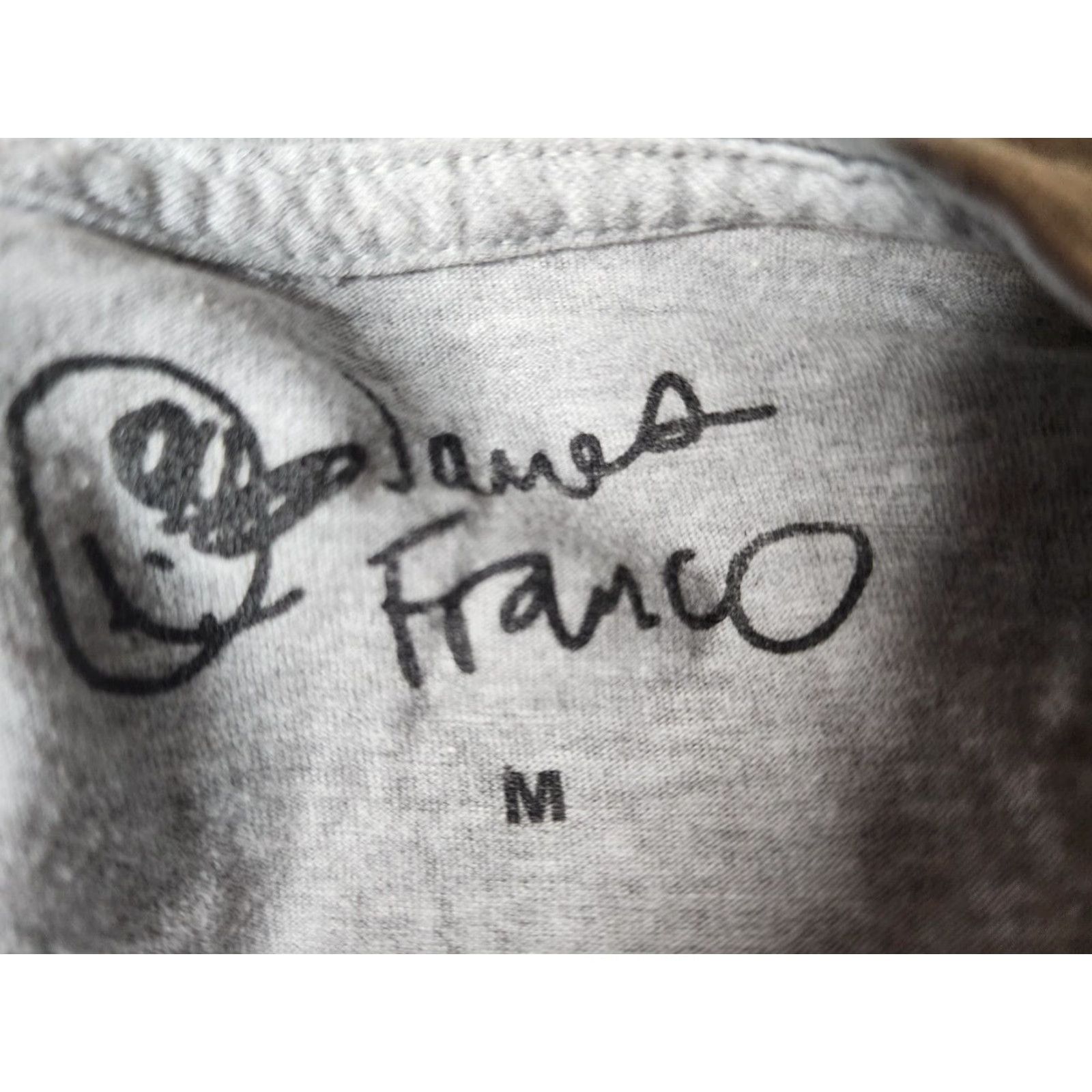 Vintage VINTAGE James Franco Shirt Unisex Adults M Graphic Tee Pocket Grey 90s Mens Size US M / EU 48-50 / 2 - 4 Thumbnail