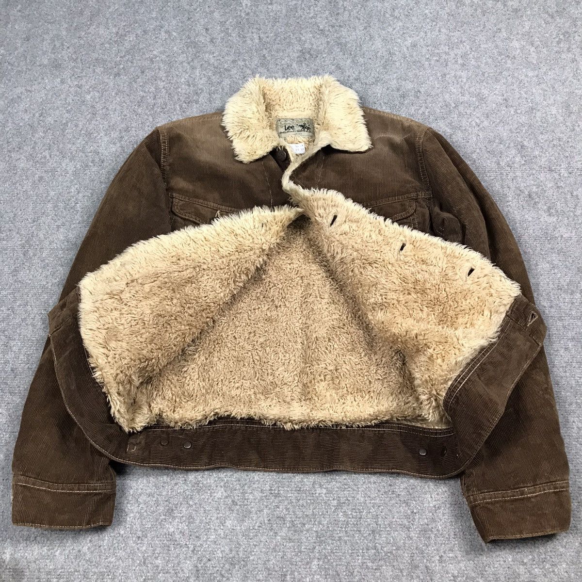 Japanese Brand × Lee LEE CORDUROY SHERPA BUTTON SUNFADED JACKET Size US S / EU 44-46 / 1 - 12 Thumbnail