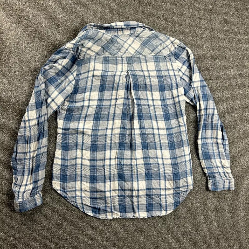 Other Cloth & Stone Top Womens Small Blue Plaid Button Up Viscose Size S / US 4 / IT 40 - 6 Thumbnail
