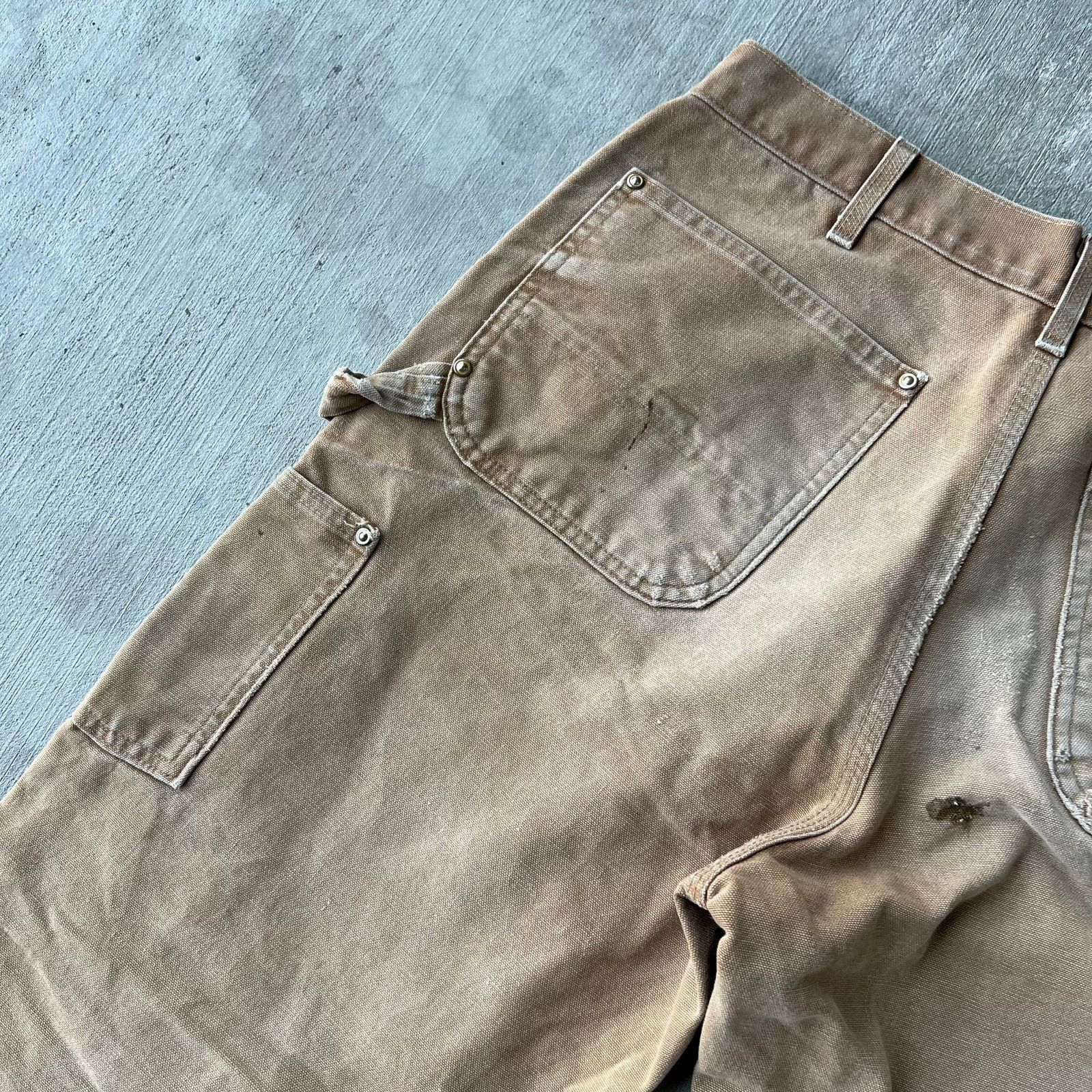 Carhartt × Vintage Carhartt faded brown double knee work wear carpenter pants Size US 31 - 11 Thumbnail