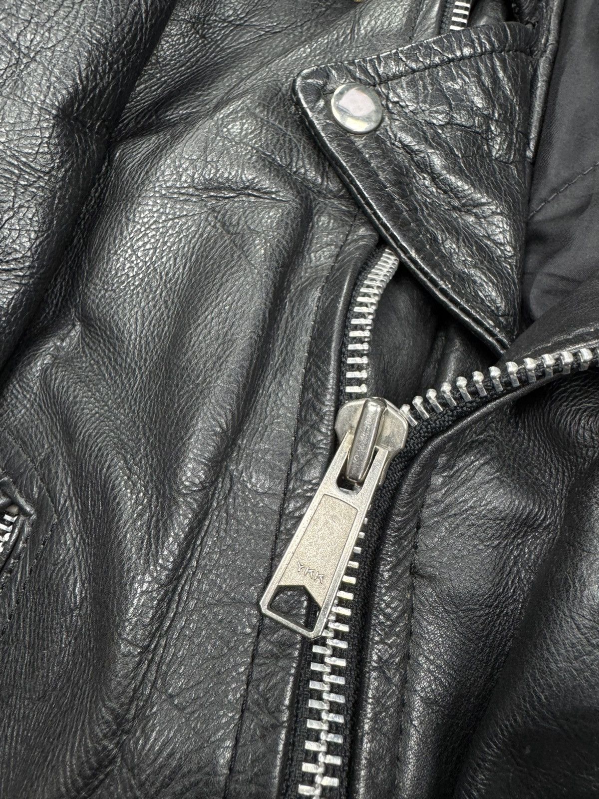 Genuine Leather Vintage distressed Black ramones biker leather jacket Size US S / EU 44-46 / 1 - 7 Thumbnail