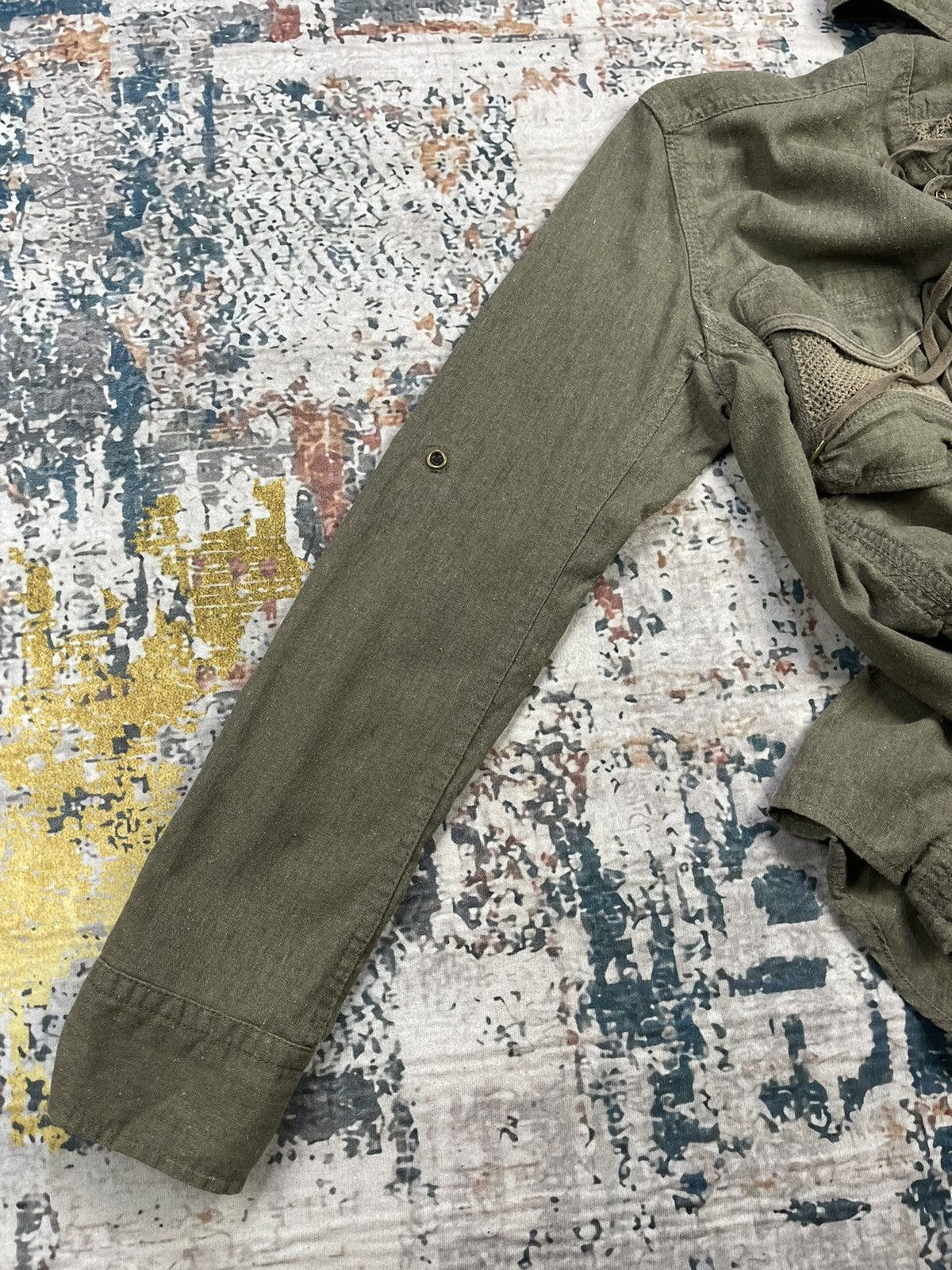 Le Grande Bleu (L.G.B.) G.O.A Military Cargo Pocket Hooded Overshirt Jacket Size US S / EU 44-46 / 1 - 6 Thumbnail
