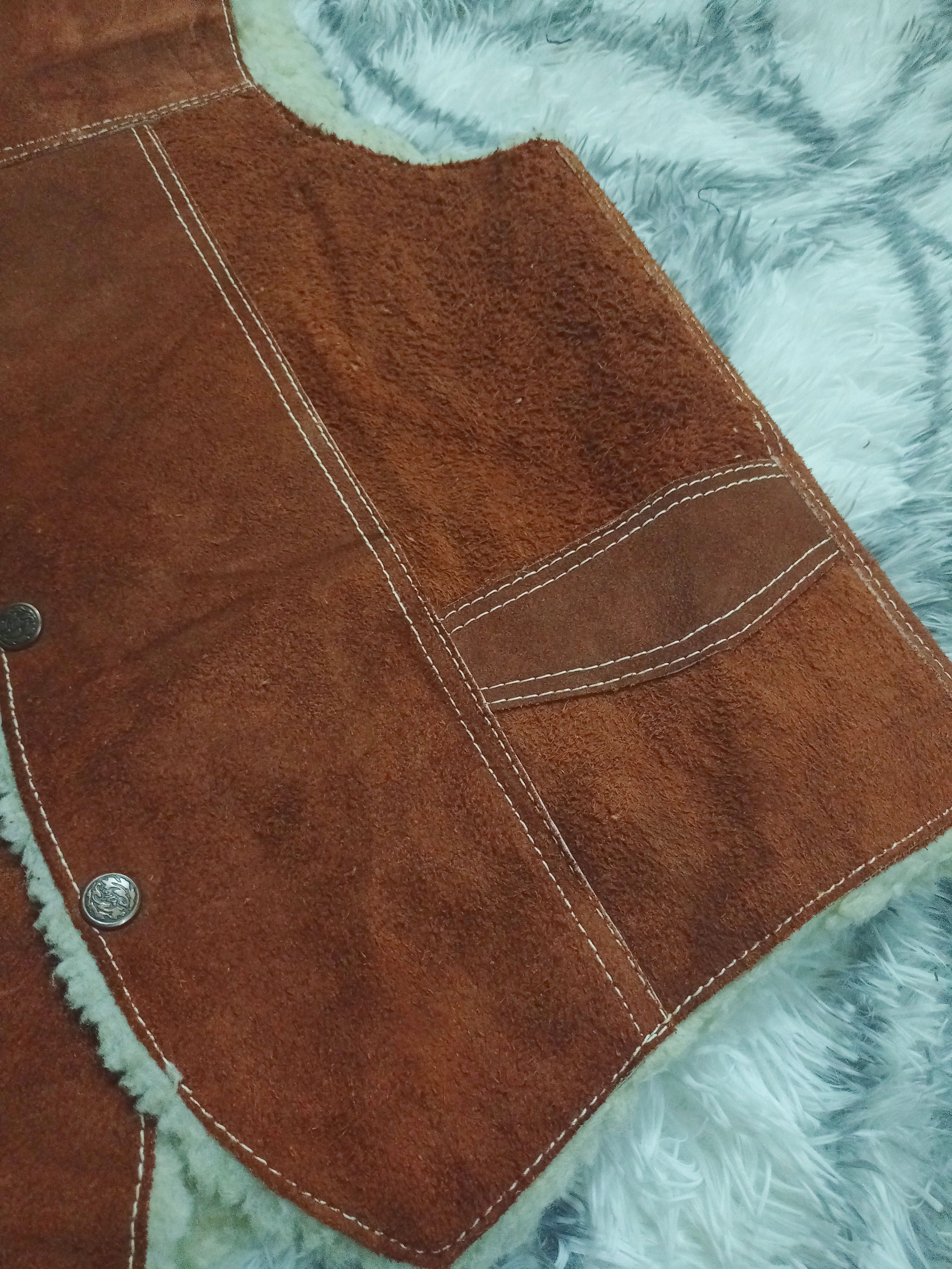 Cowboy Equipment × Genuine Leather × Leather GENUINE LEATHER VEST JACKET Size US M / EU 48-50 / 2 - 4 Thumbnail