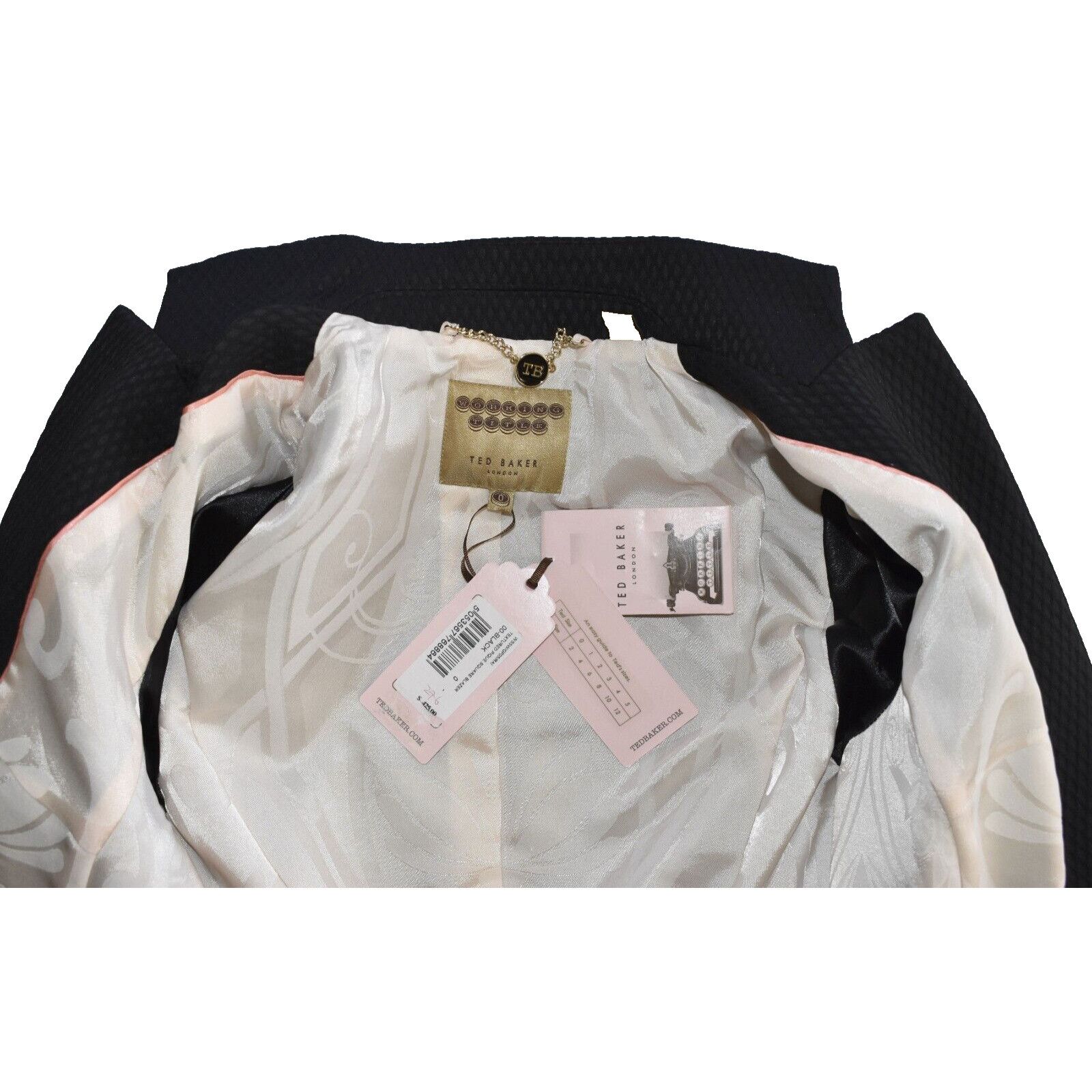 Ted Baker NWT TED BAKER Pique Square Single Button Blazer Sz 0/2 $425 Size XS / US 0-2 / IT 36-38 - 6 Thumbnail