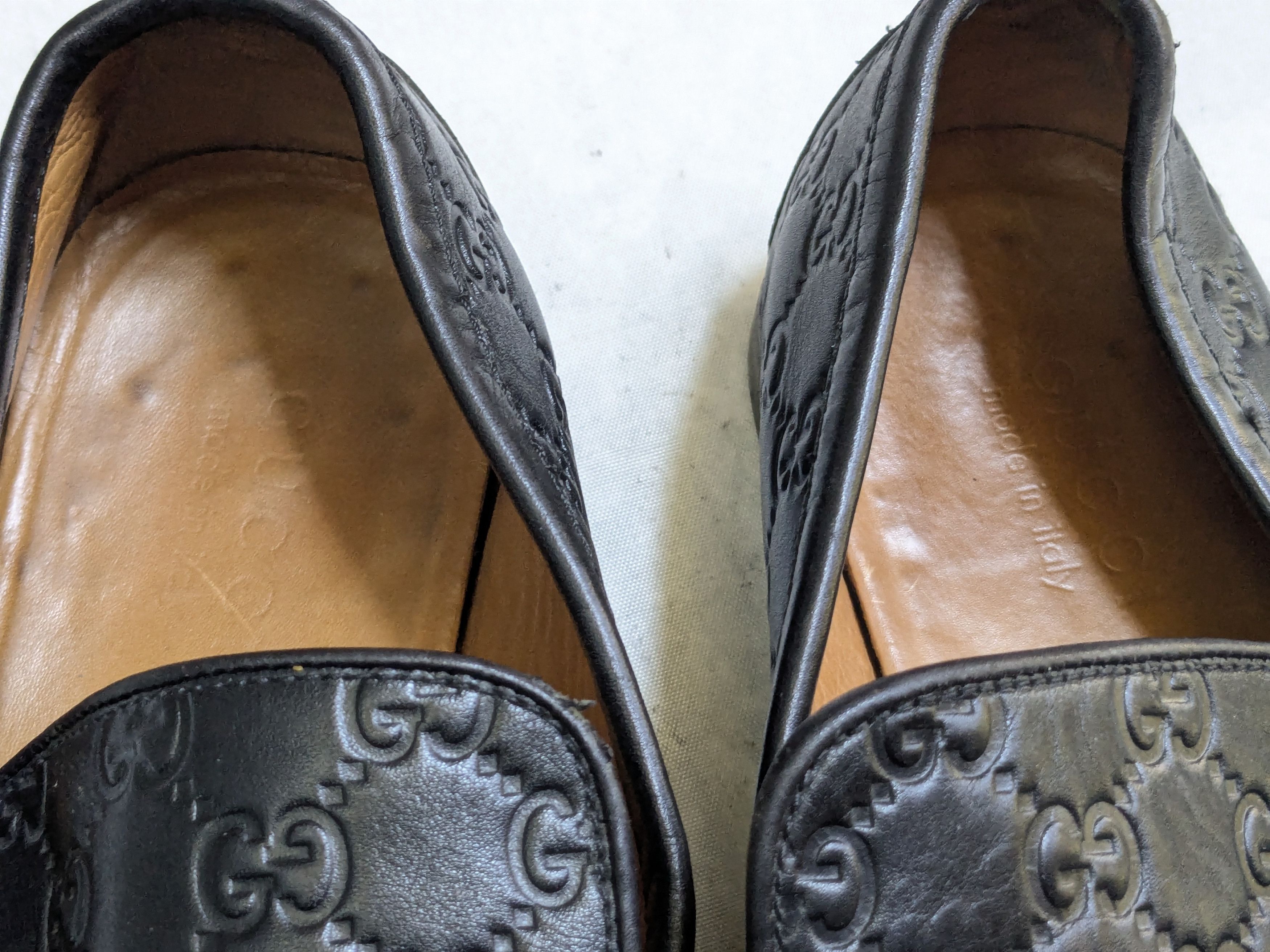 Gucci Gucci Horsebit Loafers Black 12 Leather Monogram Logo GG Size US 12 / EU 45 - 3 Thumbnail