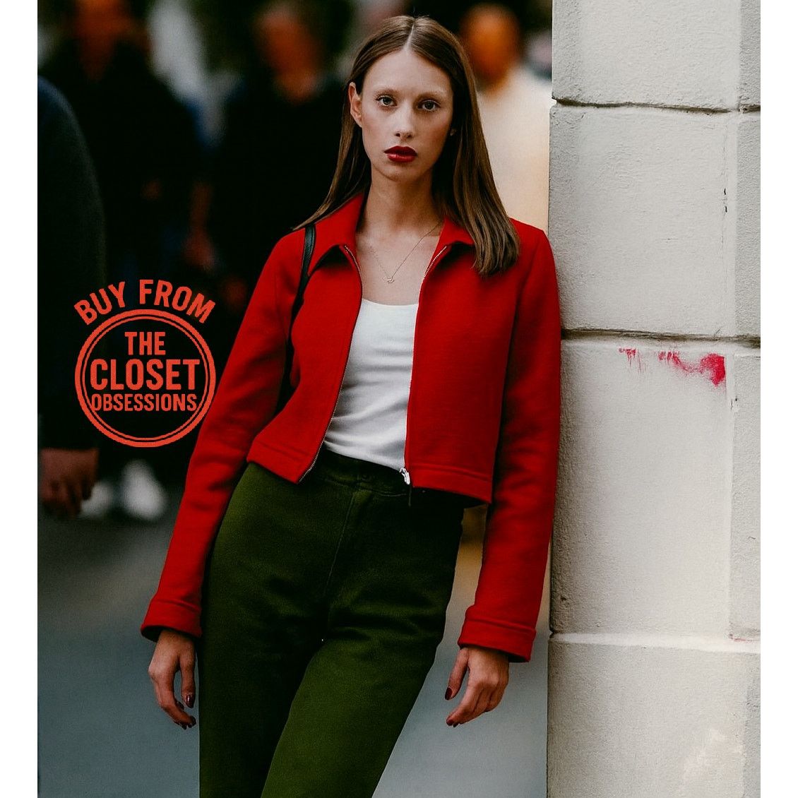 Zara ZARA Red Wool-Blend Cropped Jacket NWT Size M / US 6-8 / IT 42-44 - 13 Thumbnail
