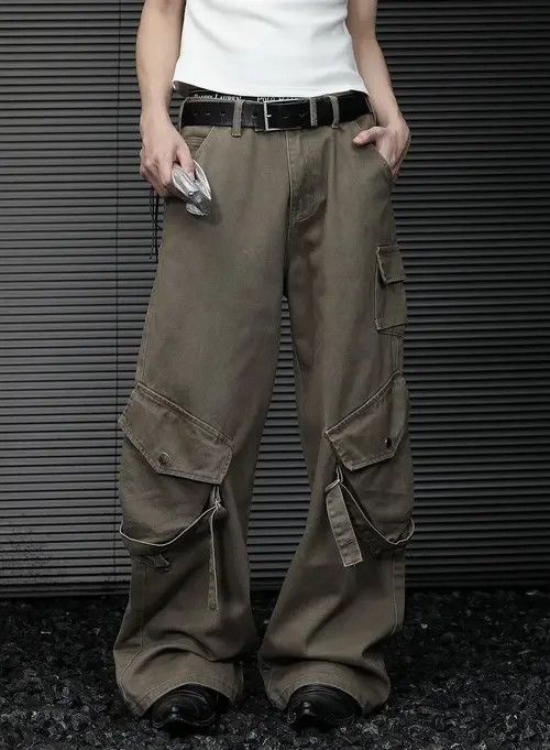 Japanese Brand Outdoor retro fashion faded multi pocket cargo pants Size US 30 / EU 46 - 7 Thumbnail