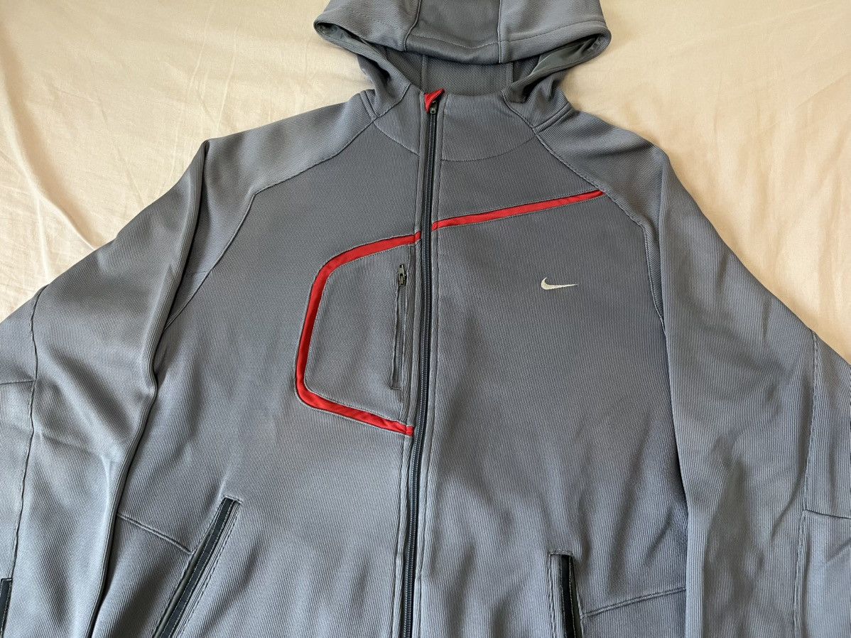 Nike Vintage 2006 Nike Sphere Dry Asymmetrical Zip Hooded Jacket Size US XL / EU 56 / 4 - 3 Thumbnail
