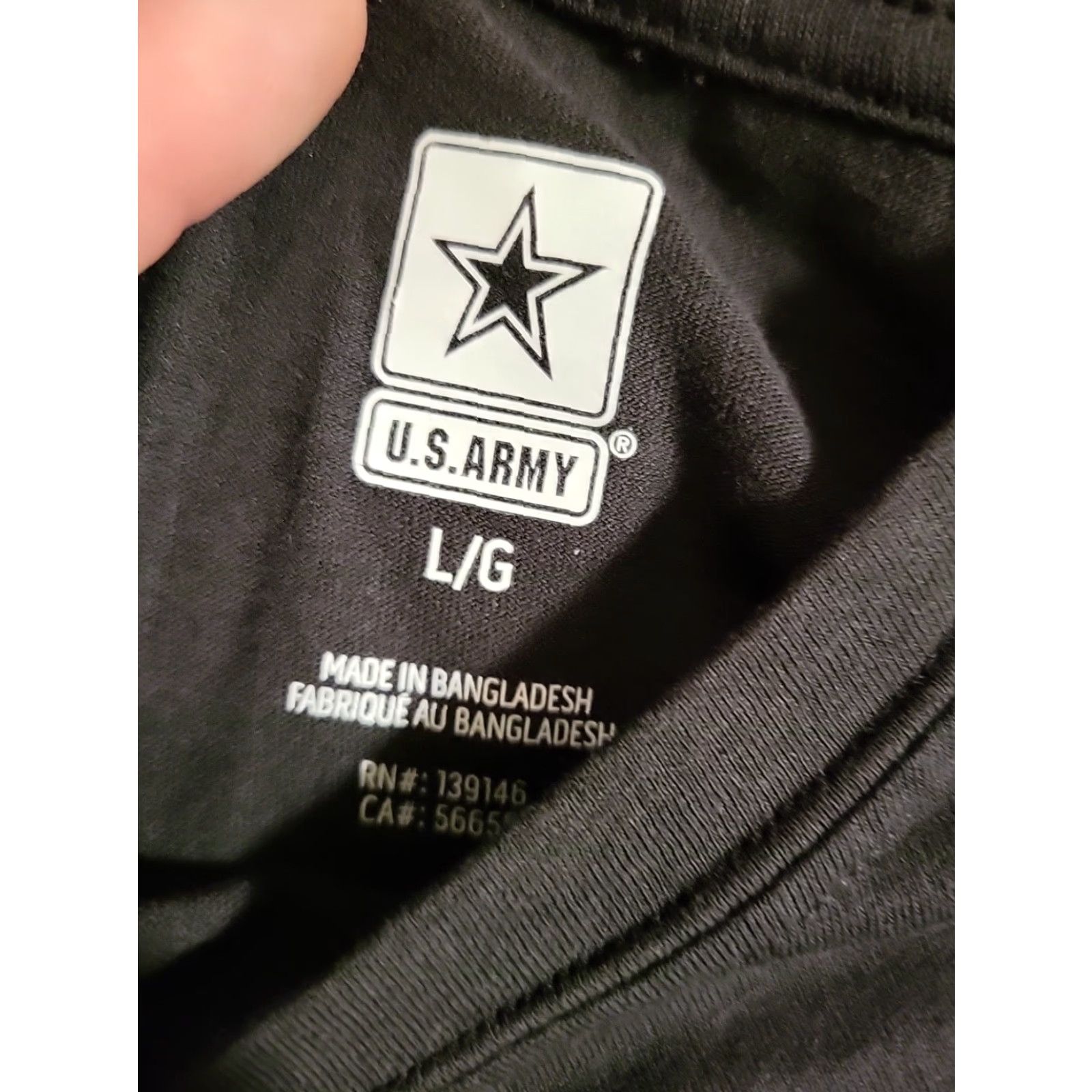 Vintage U.S. Army Shirt Black Large SS Crew Neck Short Sleeve Mens 42" Chest 26" Length EUC Size US L / EU 52-54 / 3 - 3 Thumbnail