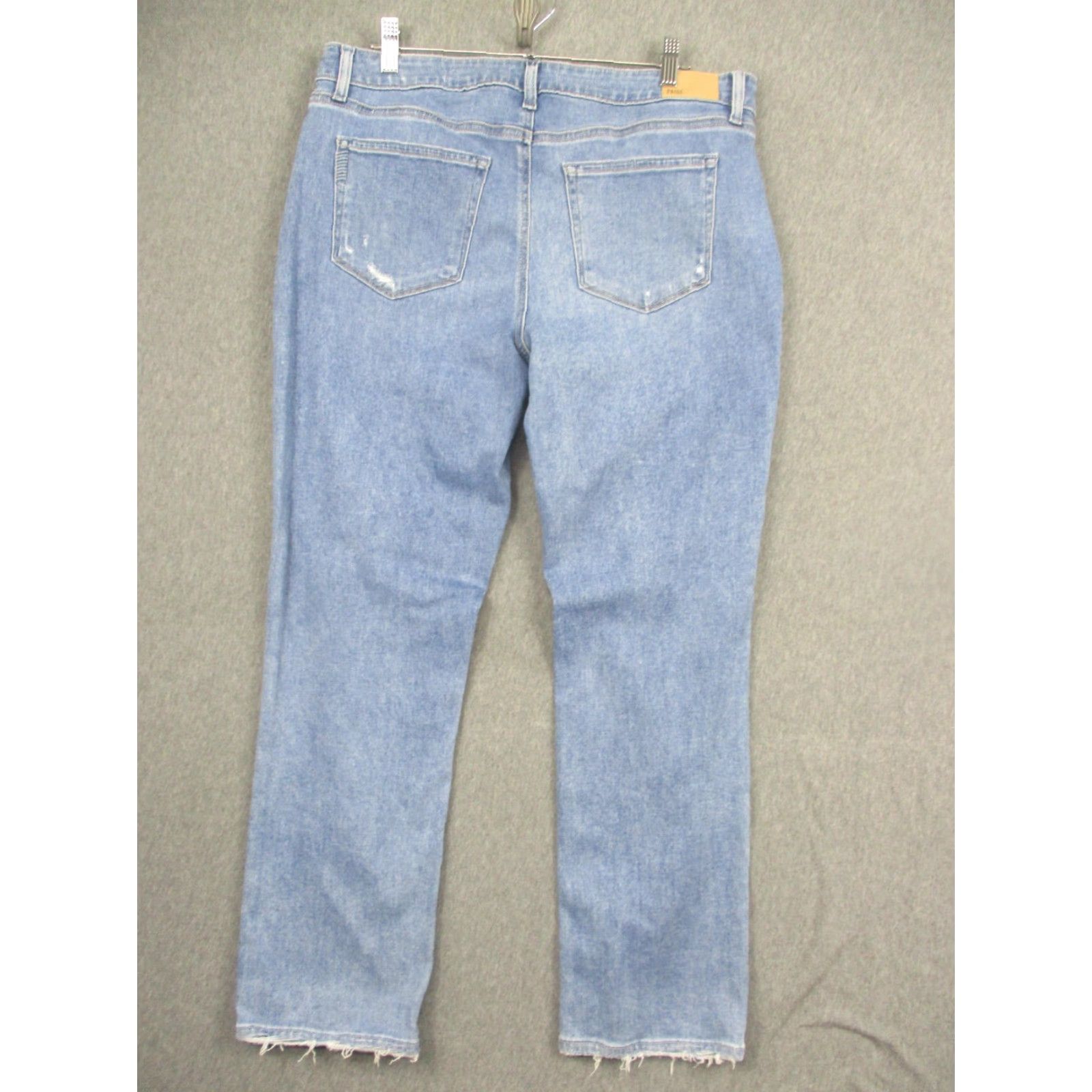 Paige Paige Jeans Womens 31 Blue Straight Distressed High Rise Denim Relaxed Size 24" / US 00 / IT 34 - 7 Thumbnail