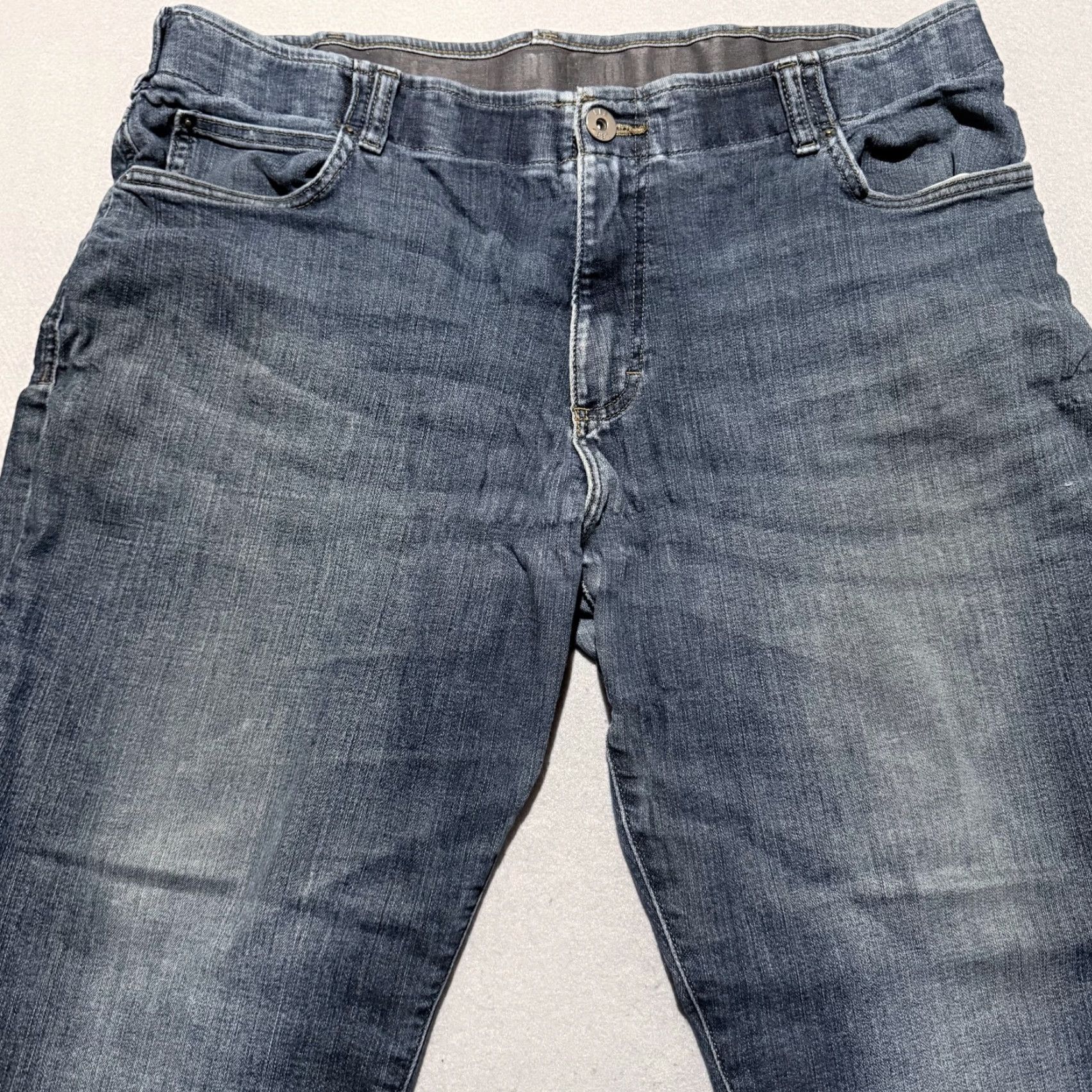Lee Lee Jeans Blue Denim Stretch Straight Zip Fly - 40x30 Mens Regular Size US 40 / EU 56 - 3 Thumbnail