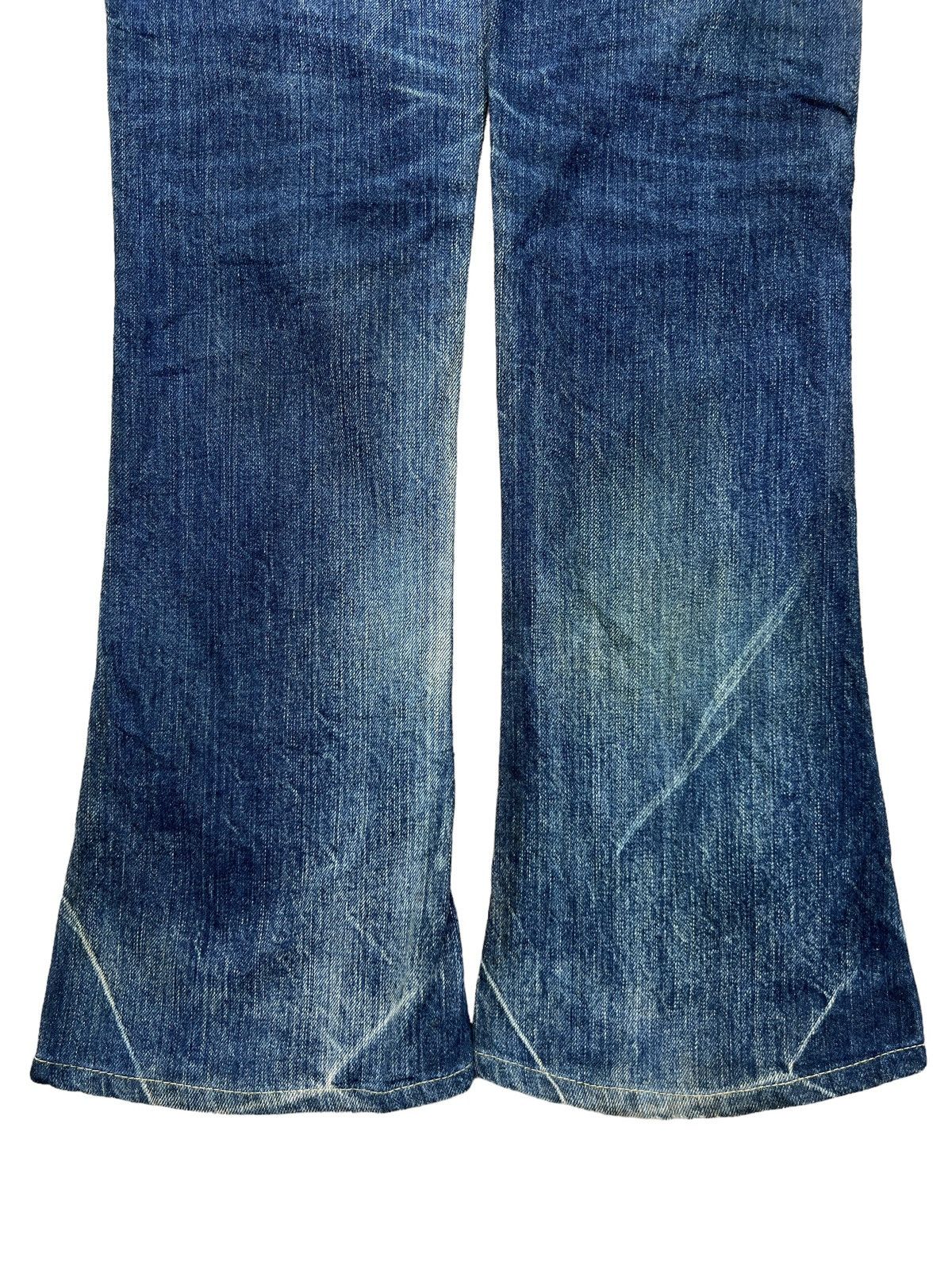 Japanese Brand Flare Sly Japanese Distressed Low Rise Denim Jeans 31x30 Size 31" - 6 Thumbnail