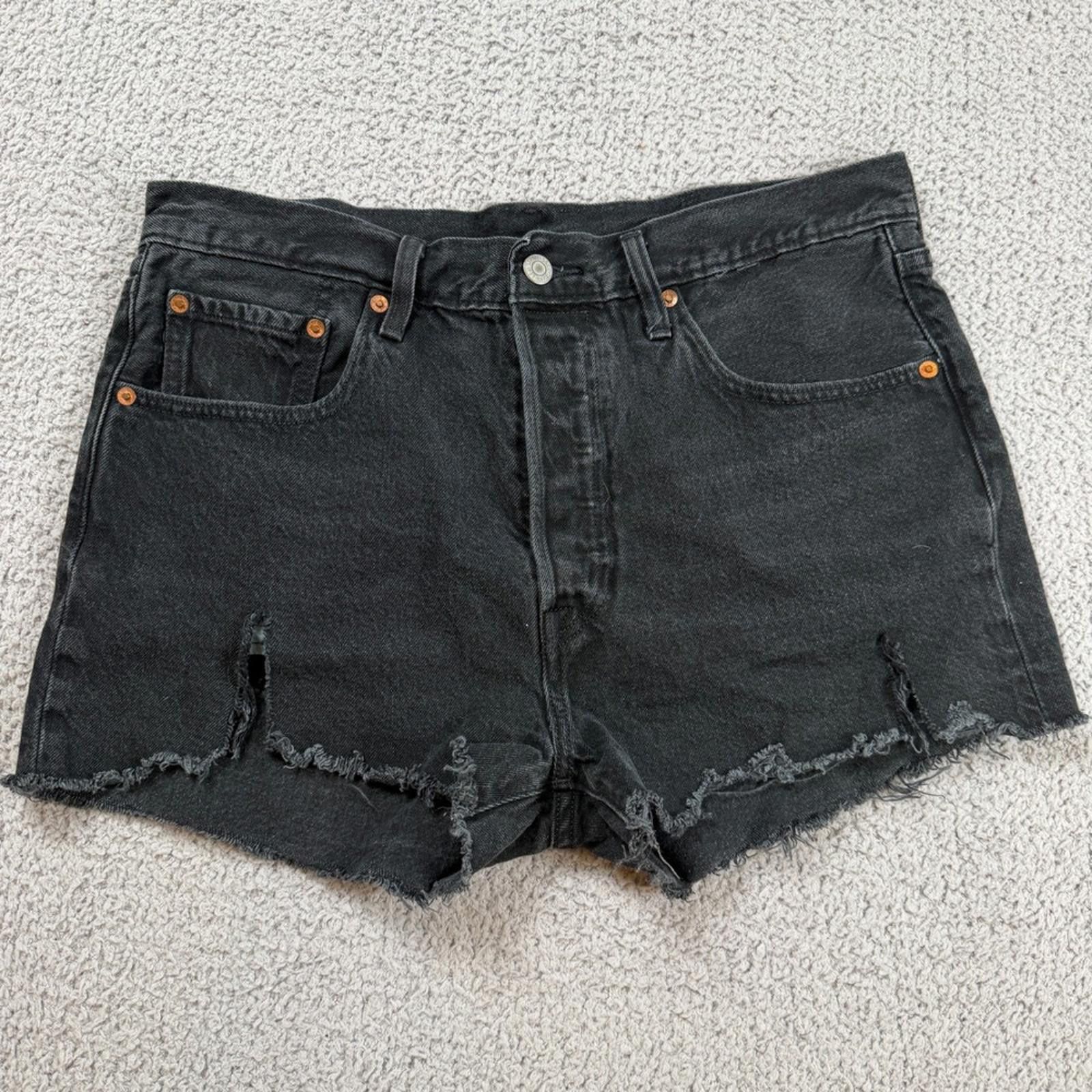 Levi's Levis 501 Denim Jean Shorts 31 Original High Rise Cut Off Size 31" - 1 Thumbnail