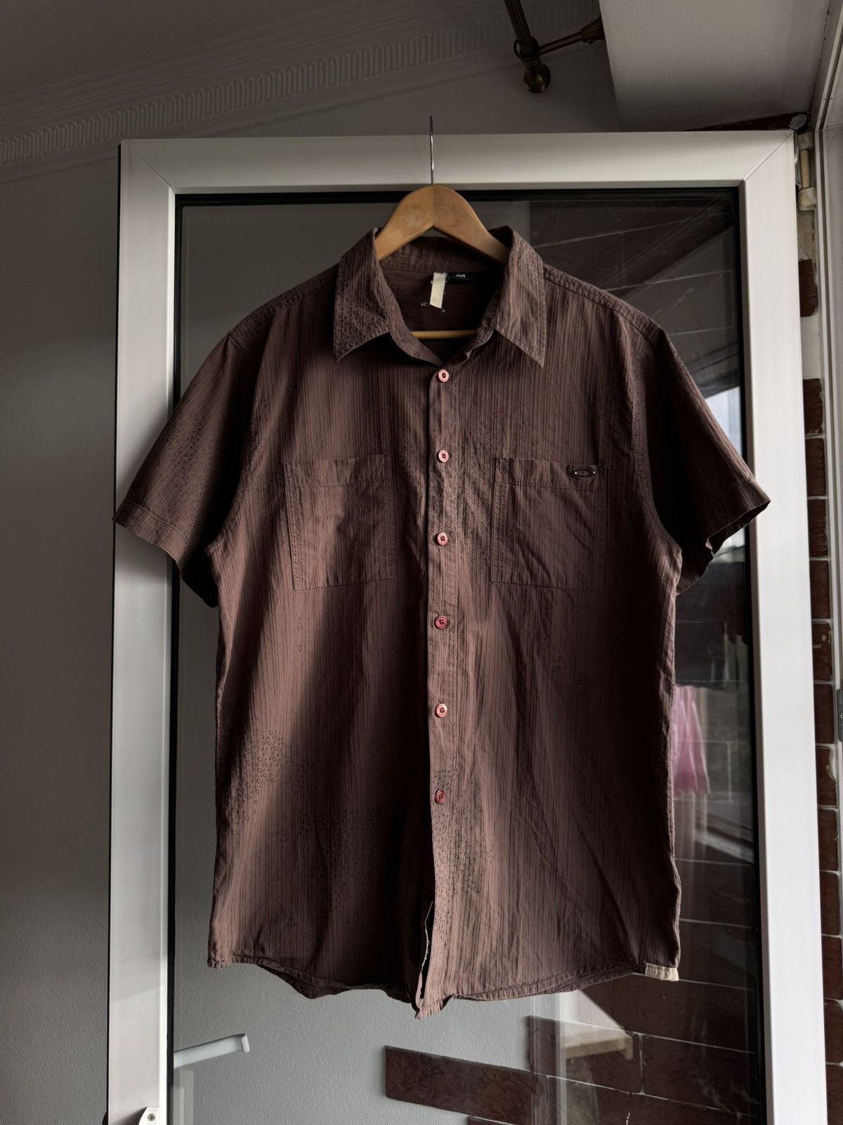 Oakley Oakley Vintage Brown Shirt Monogram Size US M / EU 48-50 / 2 - 3 Thumbnail