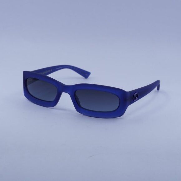 Gucci Gucci GG1786S 004 Sunglasses Milky Blue Rectangle Frame Size ONE SIZE - 5 Thumbnail
