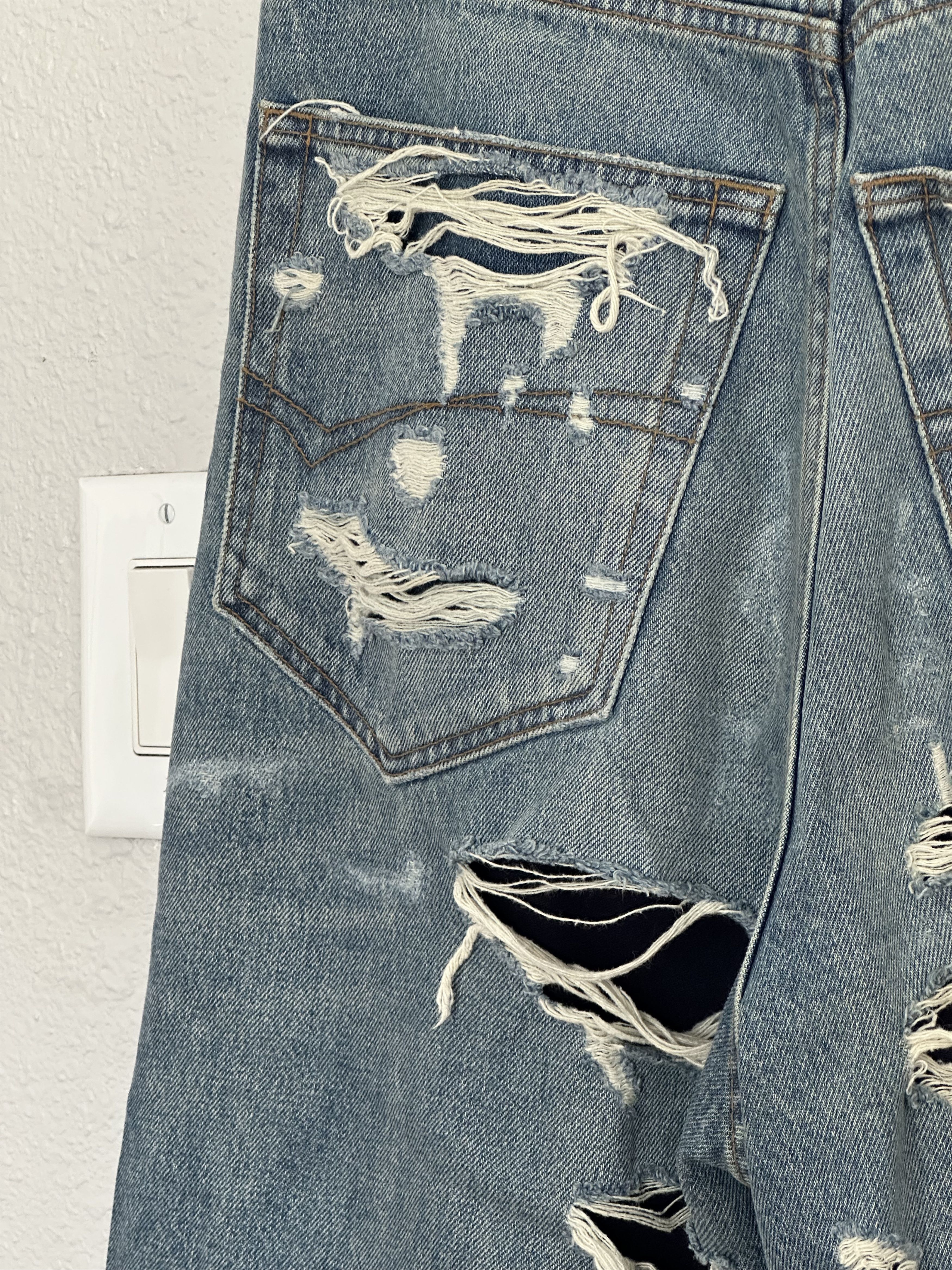 Balenciaga AW21 Layered Distressed Denim Size US 30 / EU 46 - 12 Thumbnail