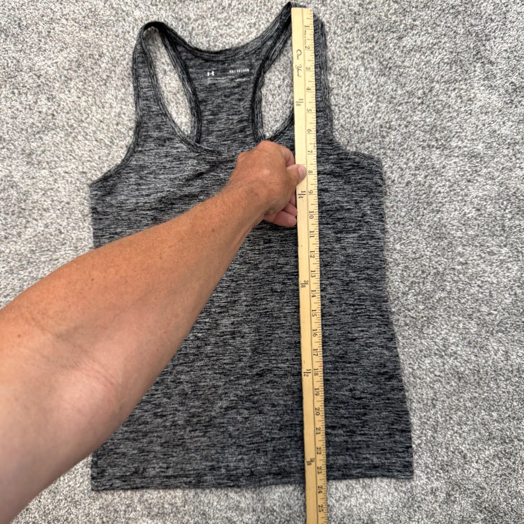 Under Armour Under Armour Shirt Womens XS Racerback Tank Athletic Stretch Gray 1275487 Size XS / US 0-2 / IT 36-38 - 2 Thumbnail