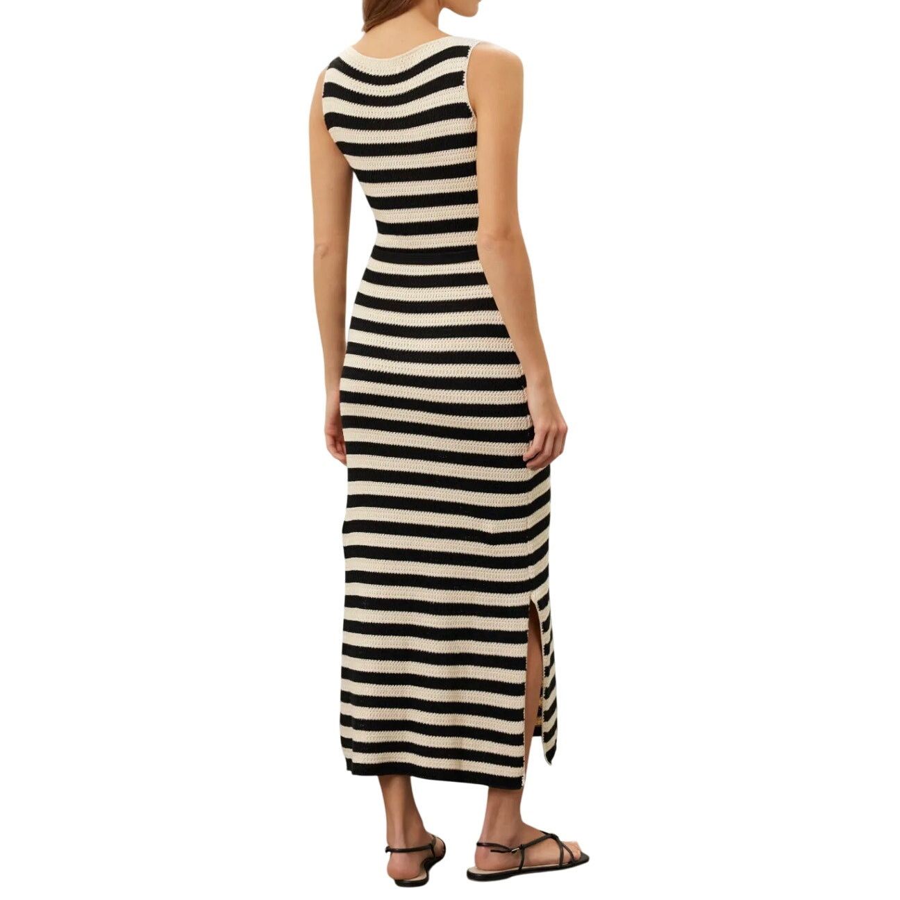 Jason Wu Jason Wu X RTR Striped Knit Dress in Black/Cream, Size S Size S / US 4 / IT 40 - 3 Thumbnail