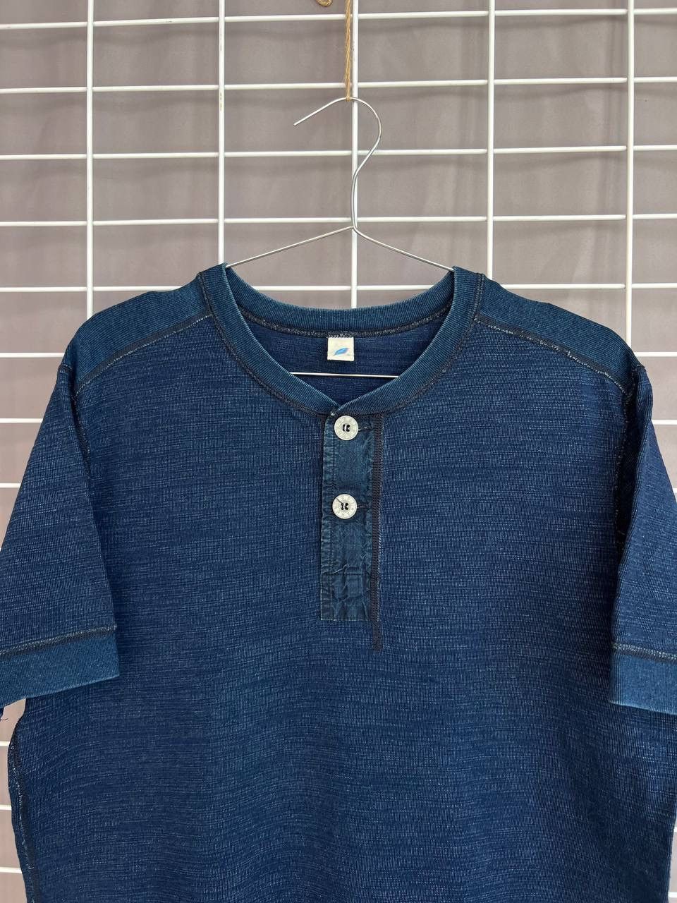 Pure Blue Japan Pure Blue Japan Knitted Henley T-Shirt Mens Size 3 or M/L Size US L / EU 52-54 / 3 - 2 Thumbnail