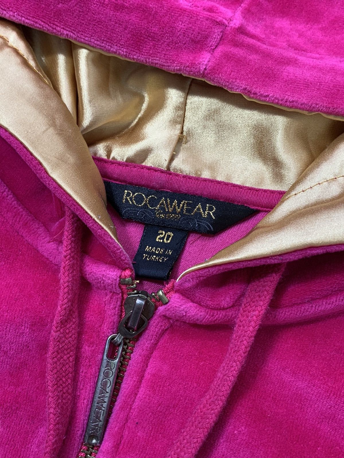 Rocawear VINTAGE ROCA WEAR RAP STYLE VELOUR ZIP UP HOODIE Size M / US 6-8 / IT 42-44 - 8 Thumbnail
